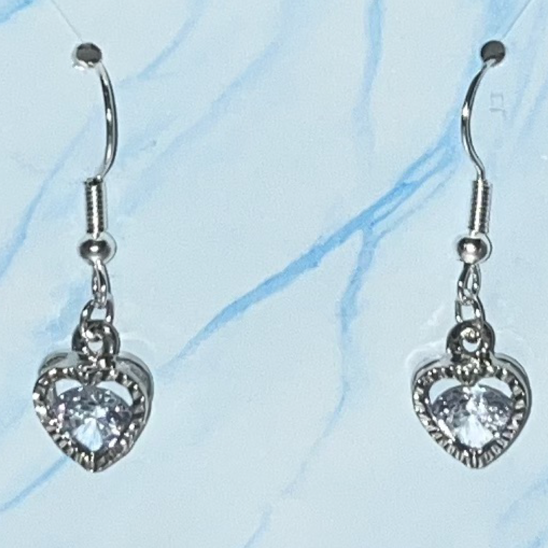 Silver Heart Earrings