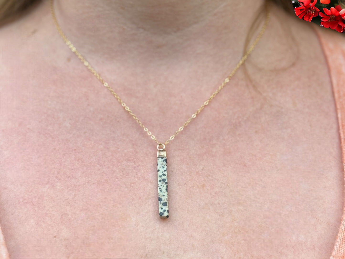 Black & White Cheetah Necklace