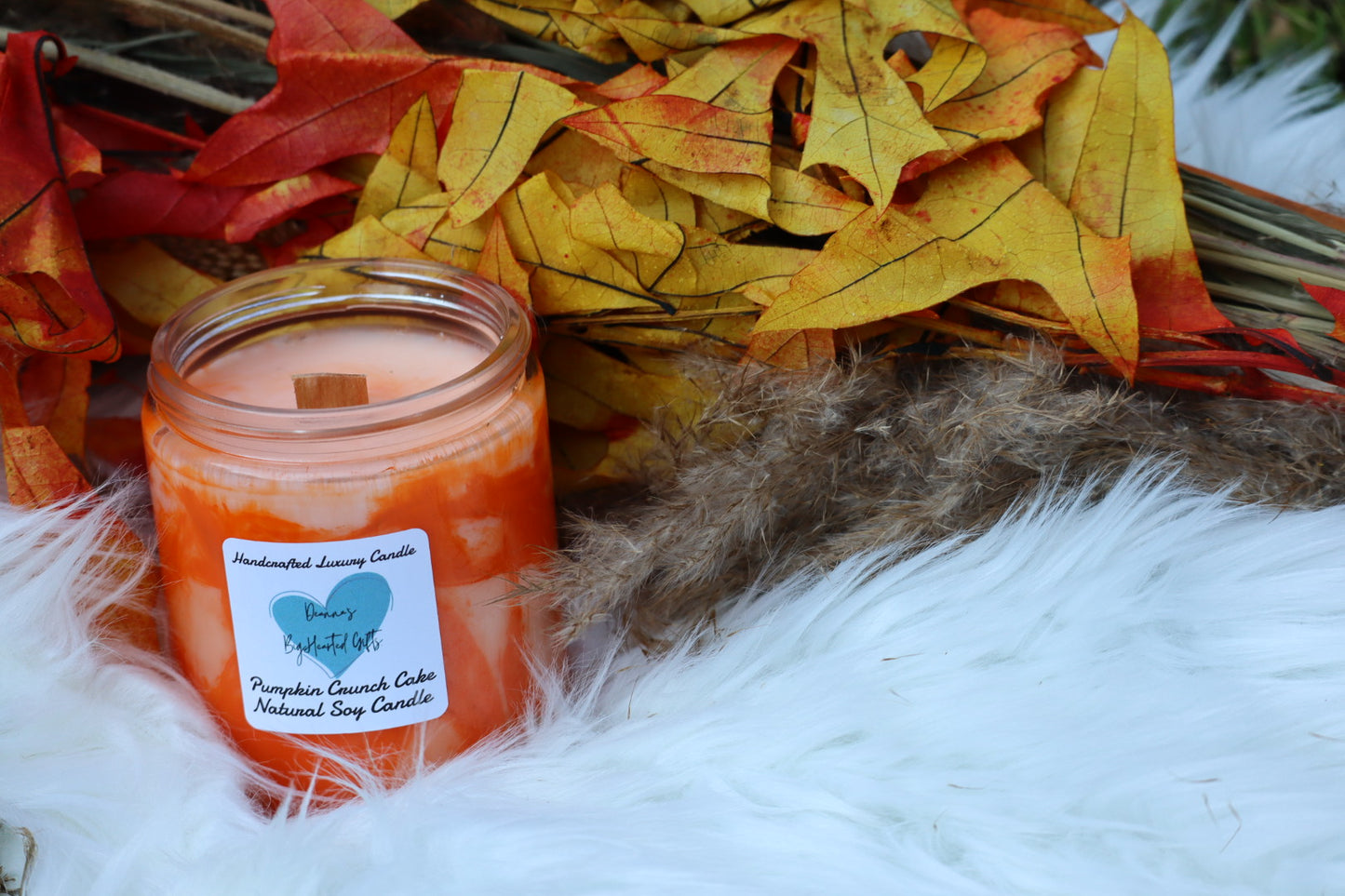 Pumpkin Pie Handcrafted Marble Luxury Soy Candle