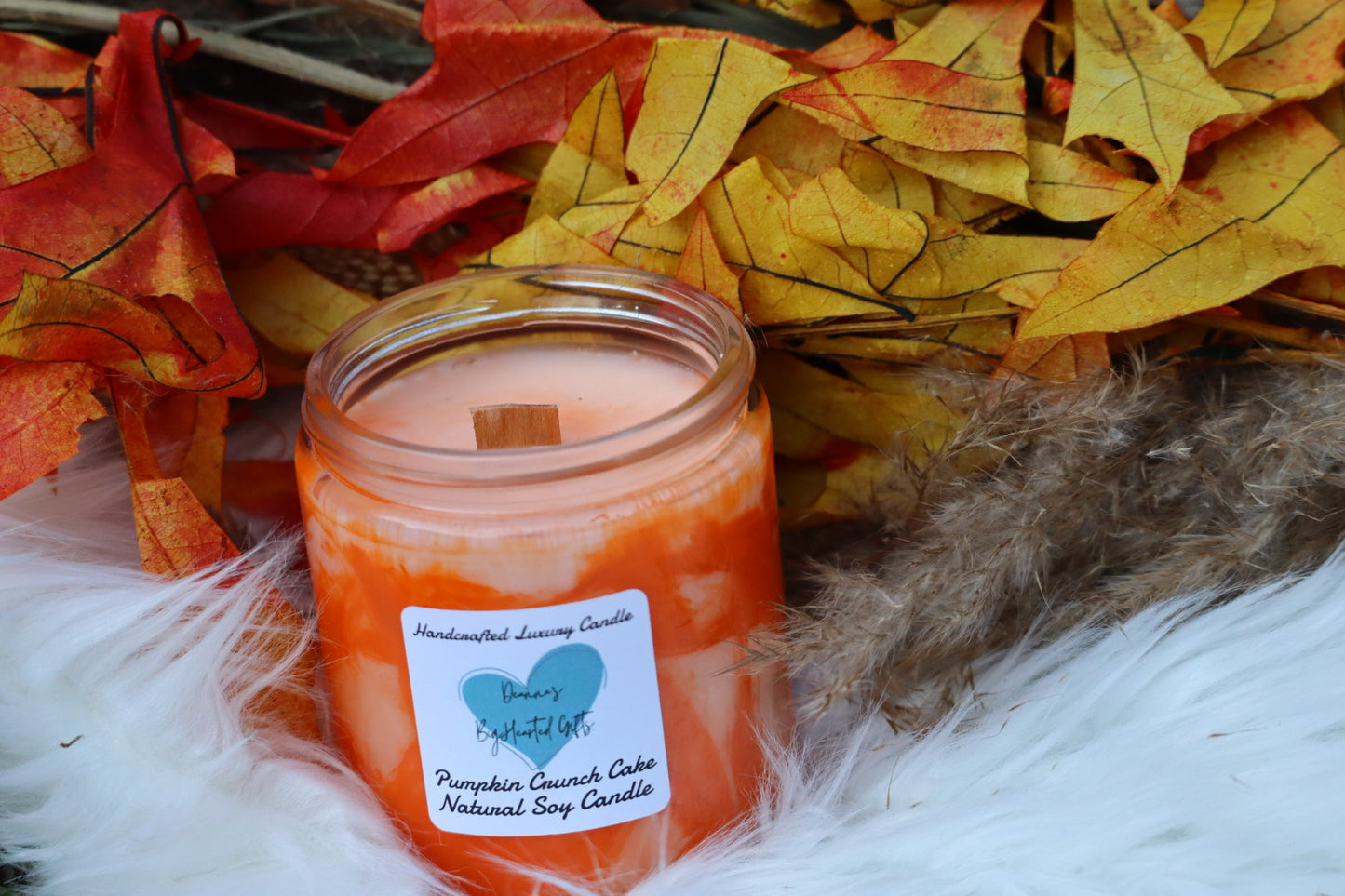 Pumpkin Pie Handcrafted Marble Luxury Soy Candle