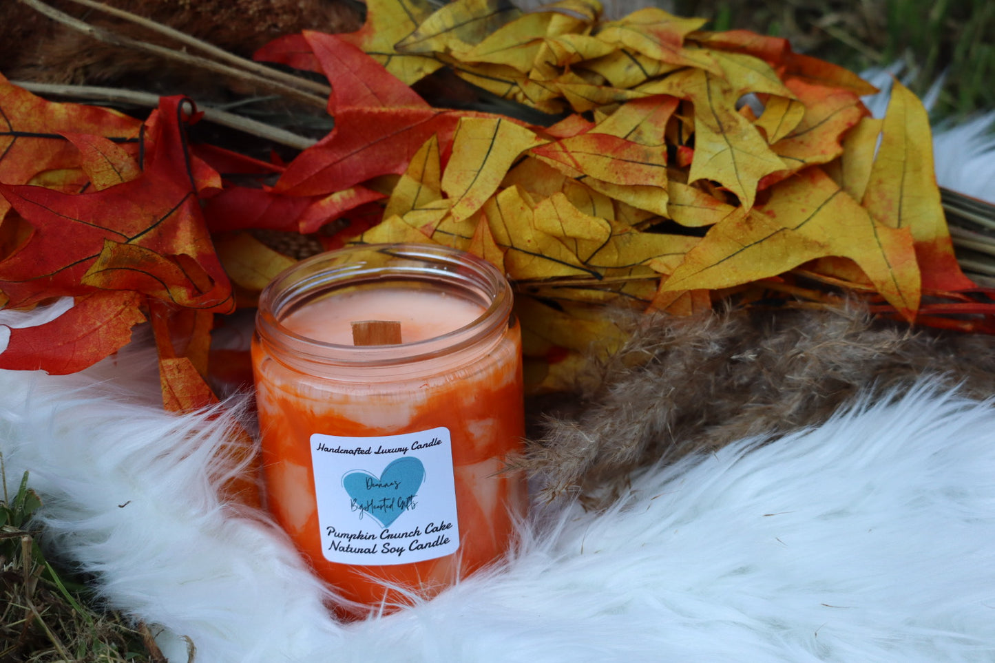 Pumpkin Pie Handcrafted Marble Luxury Soy Candle