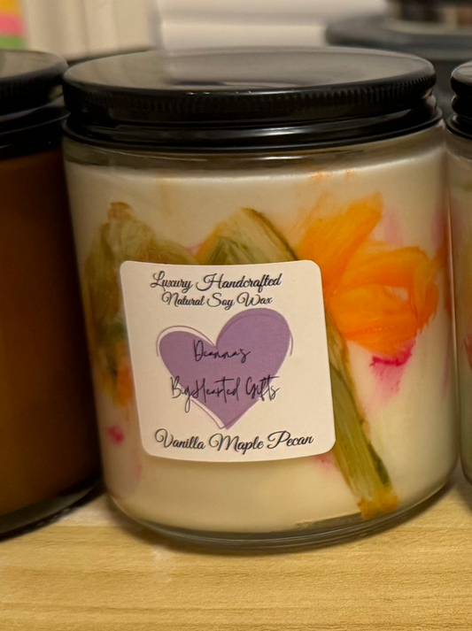 Vanilla Maple Pecan (Marble) Handcrafted Soy Candle
