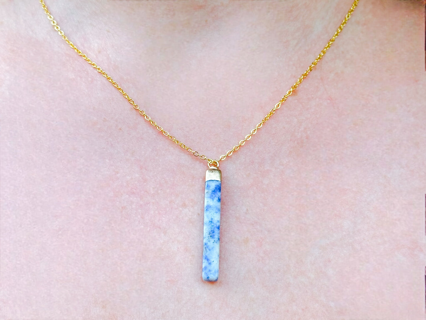 Blue Cheetah Necklace