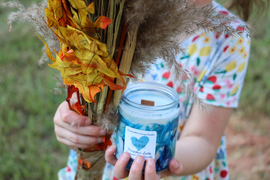 Mountain Leaves Handcrafted Marble Luxury Soy Candle