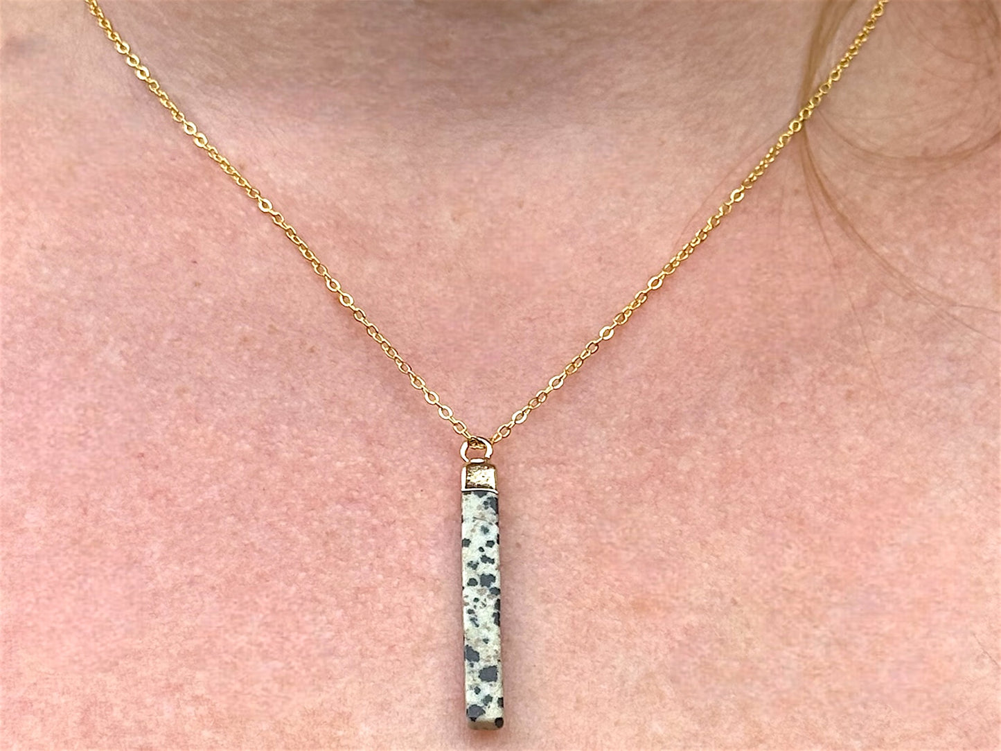 Black & White Cheetah Necklace