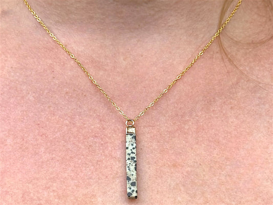 Black & White Cheetah Necklace