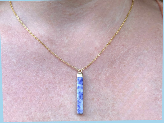 Blue Cheetah Necklace