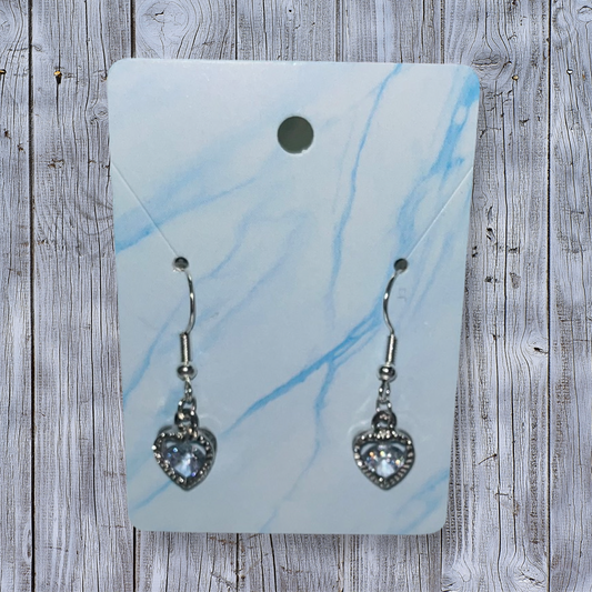 Silver Heart Earrings