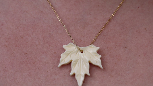 Fall leaf necklace